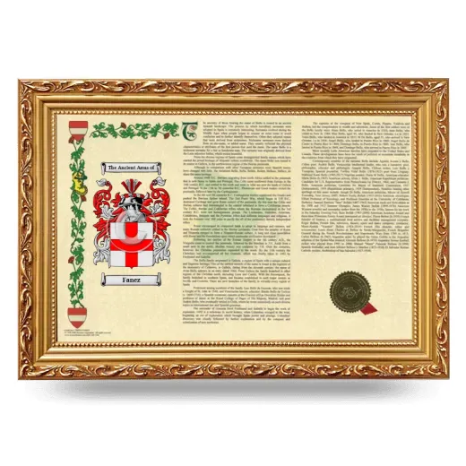 Fanez Armorial Landscape Framed - Gold