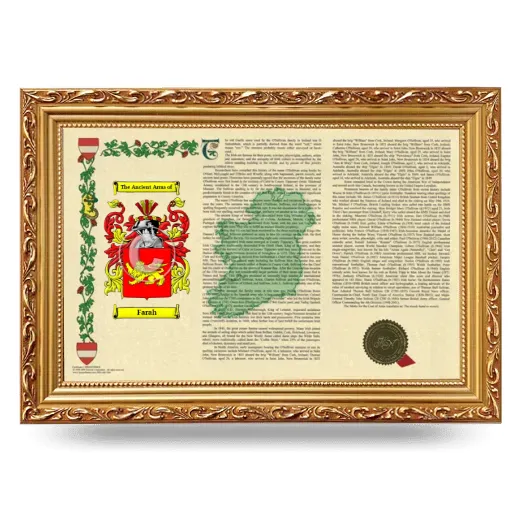 Farah Armorial Landscape Framed - Gold