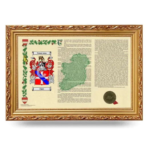 Fare Armorial Landscape Framed - Gold