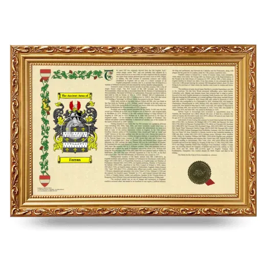 Farran Armorial Landscape Framed - Gold