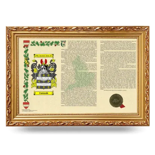 Farrands Armorial Landscape Framed - Gold