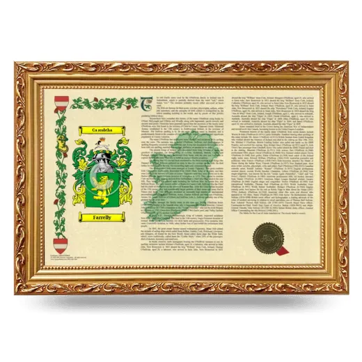Farrelly Armorial Landscape Framed - Gold