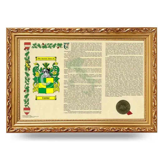 Farrior Armorial Landscape Framed - Gold