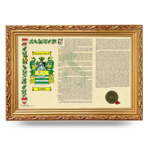 Favalora Armorial Landscape Framed - Gold