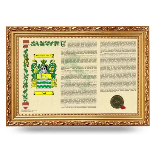 Favi Armorial Landscape Framed - Gold