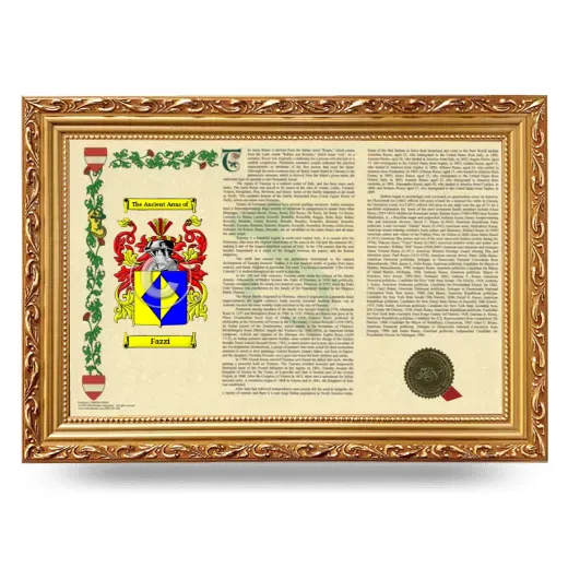 Fazzi Armorial Landscape Framed - Gold