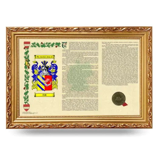 Feit Armorial Landscape Framed - Gold
