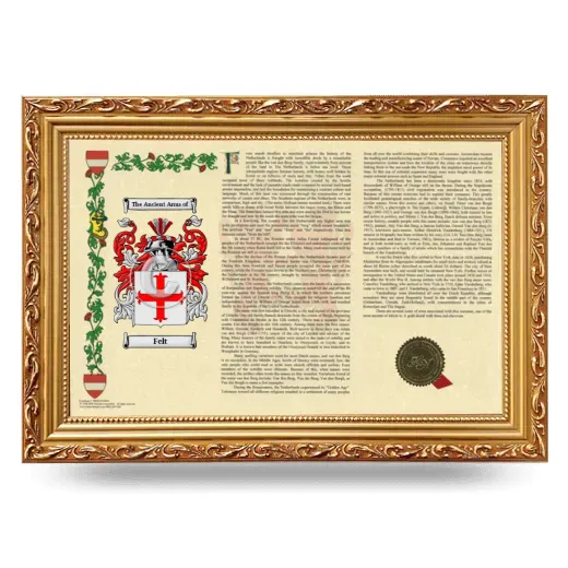Felt Armorial Landscape Framed - Gold
