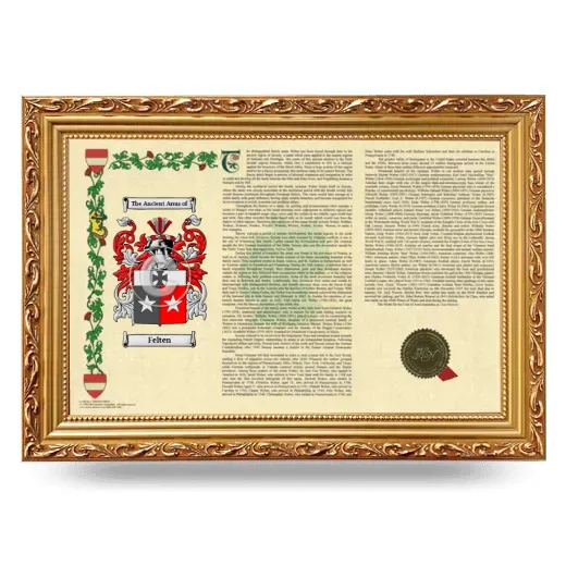 Felten Armorial Landscape Framed - Gold