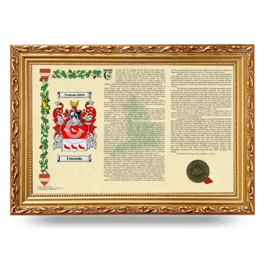 Fenwicks Armorial Landscape Framed - Gold