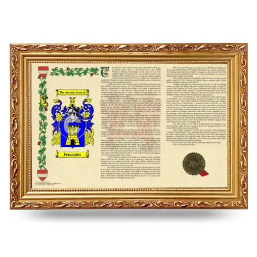 Fernandes Armorial Landscape Framed - Gold