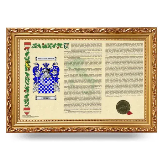 Ferrante Armorial Landscape Framed - Gold