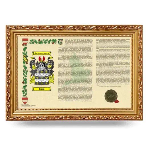 Feryn Armorial Landscape Framed - Gold