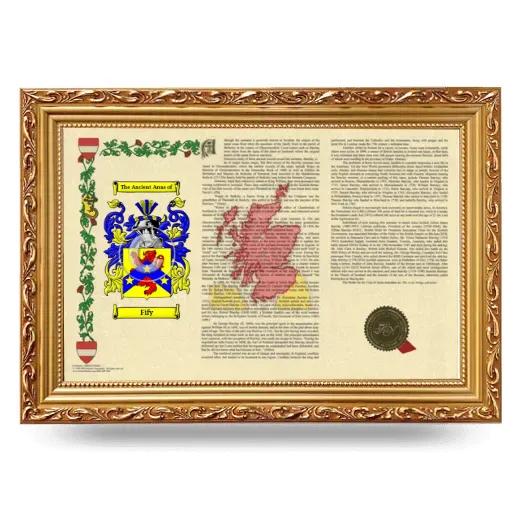 Fify Armorial Landscape Framed - Gold