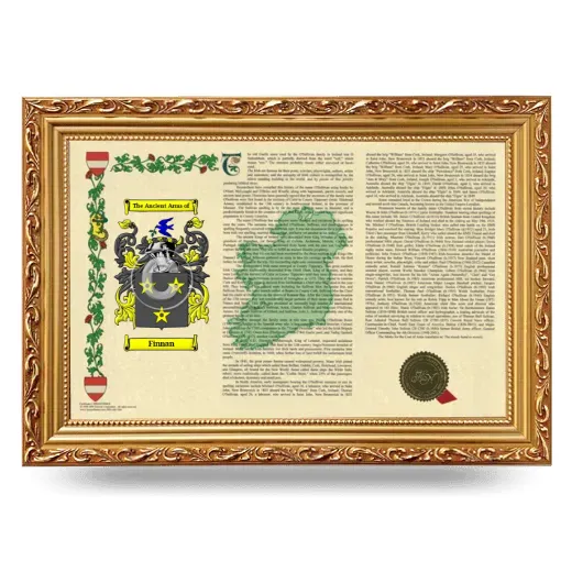 Finnan Armorial Landscape Framed - Gold