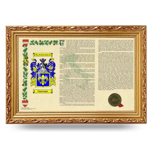 Fioravante Armorial Landscape Framed - Gold