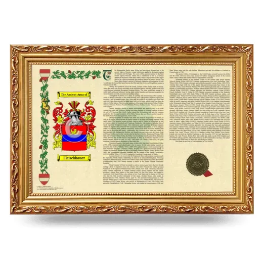 Fleischhauer Armorial Landscape Framed - Gold