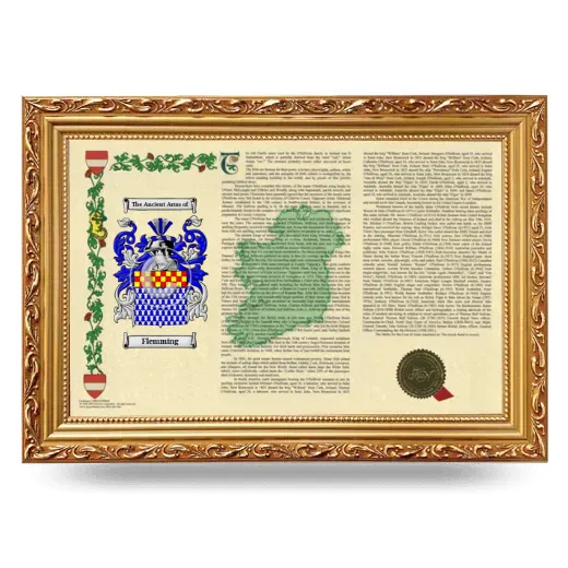 Flemming Armorial Landscape Framed - Gold