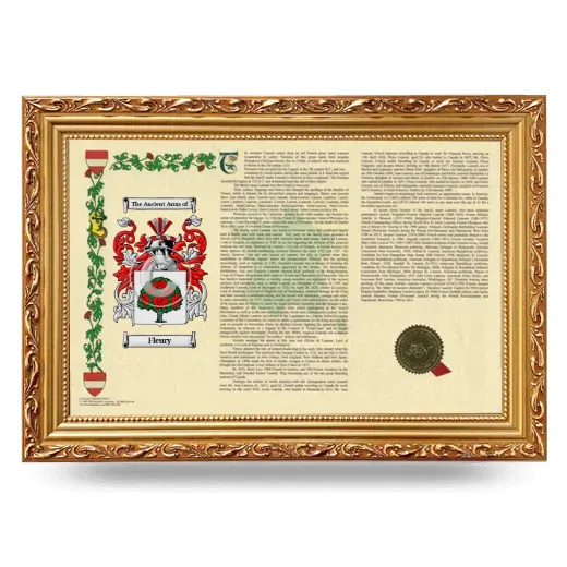 Fleury Armorial Landscape Framed - Gold