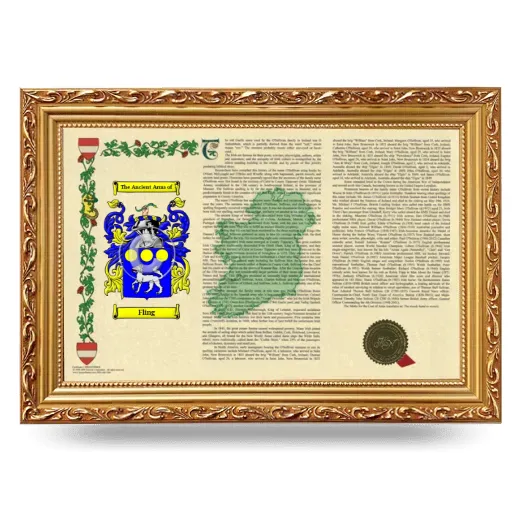 Fling Armorial Landscape Framed - Gold