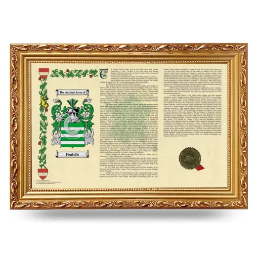 Fontelle Armorial Landscape Framed - Gold