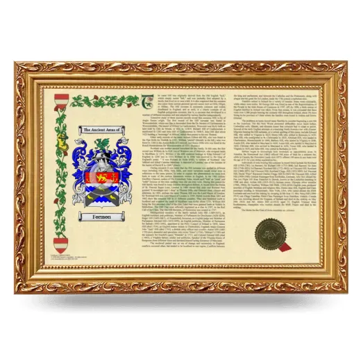 Formon Armorial Landscape Framed - Gold