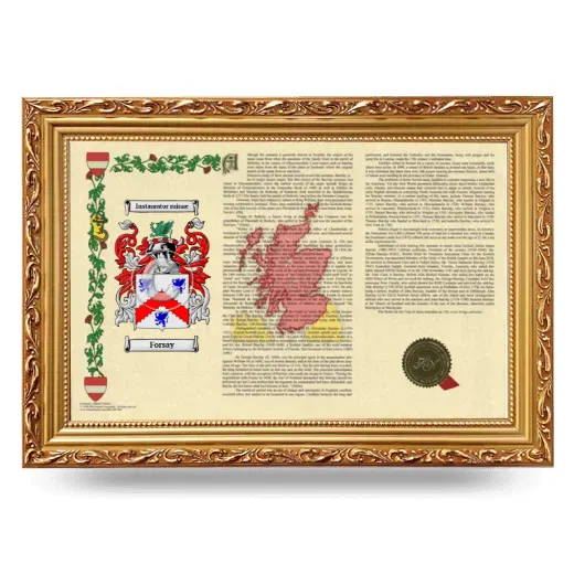 Forsay Armorial Landscape Framed - Gold