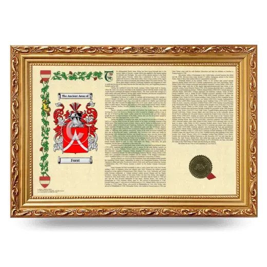 Forst Armorial Landscape Framed - Gold