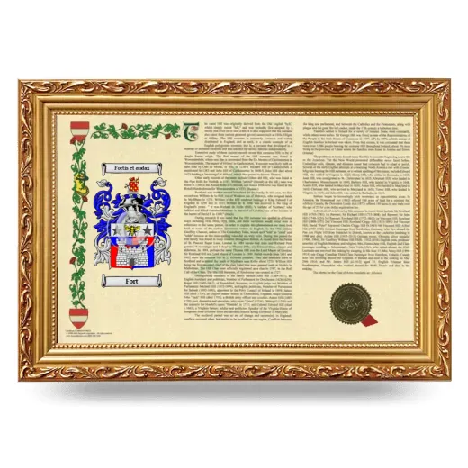 Fort Armorial Landscape Framed - Gold