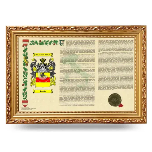 Fortis Armorial Landscape Framed - Gold