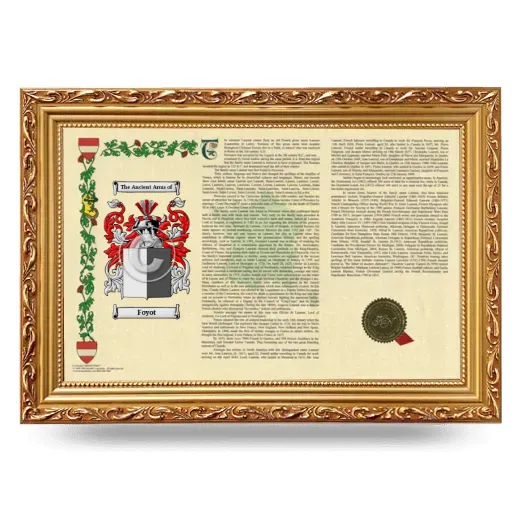 Foyot Armorial Landscape Framed - Gold