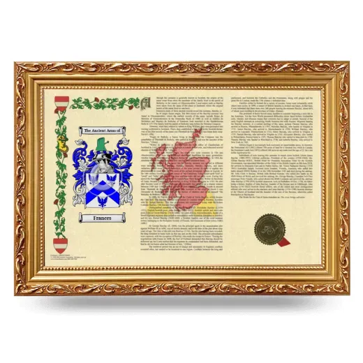 Frances Armorial Landscape Framed - Gold