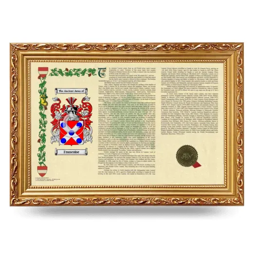 Francoise Armorial Landscape Framed - Gold