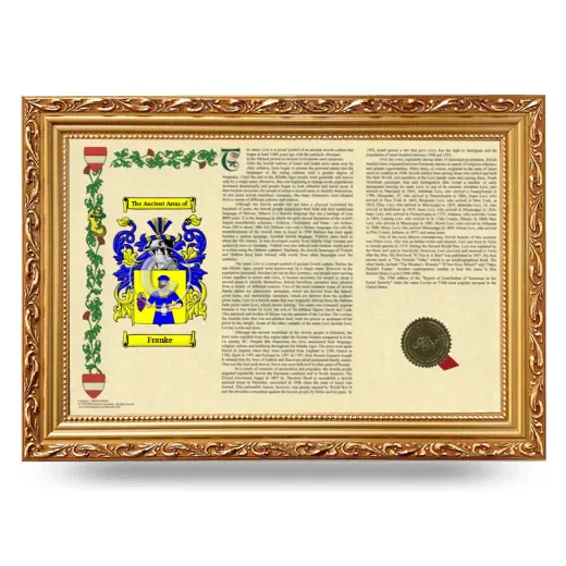 Franke Armorial Landscape Framed - Gold