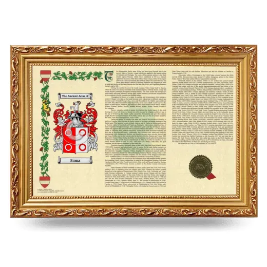 Franz Armorial Landscape Framed - Gold