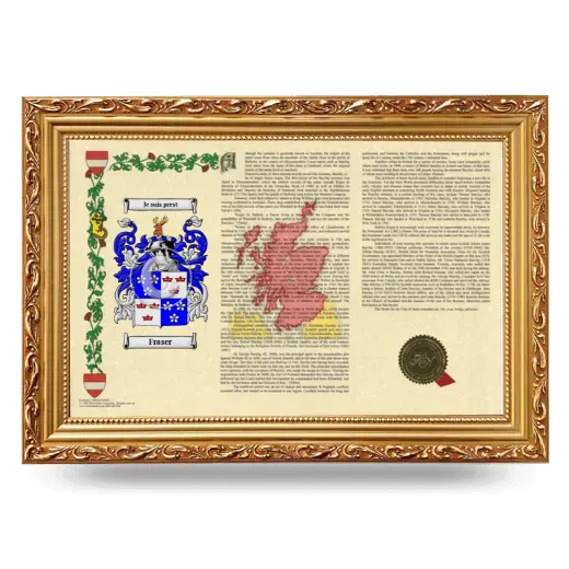 Fraser Armorial Landscape Framed - Gold