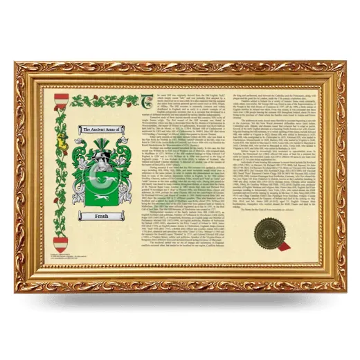 Frash Armorial Landscape Framed - Gold