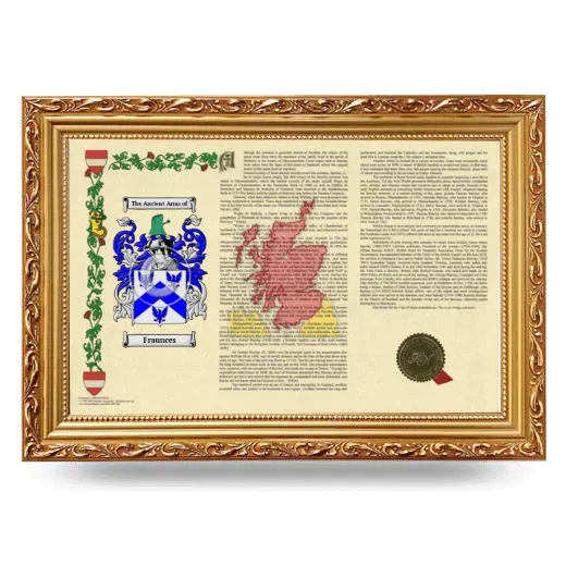 Fraunces Armorial Landscape Framed - Gold