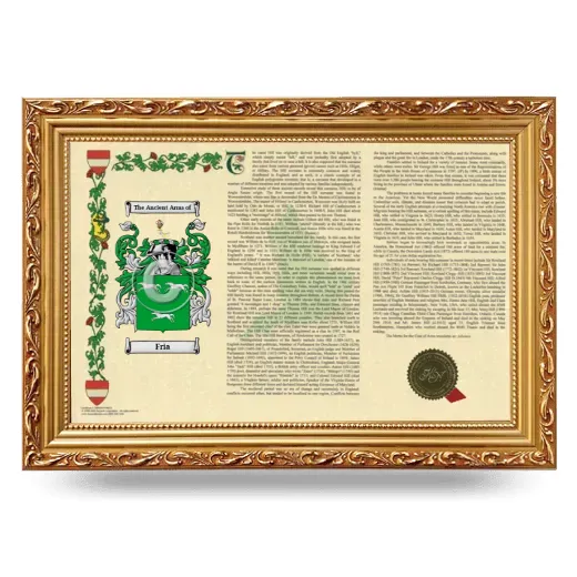 Fria Armorial Landscape Framed - Gold