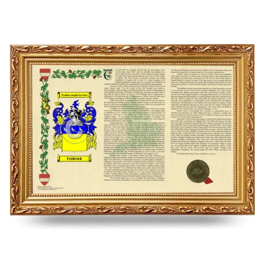 Friderick Armorial Landscape Framed - Gold