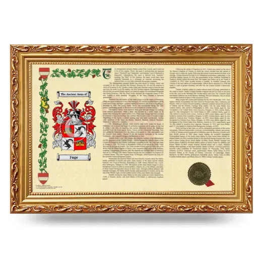 Fuge Armorial Landscape Framed - Gold