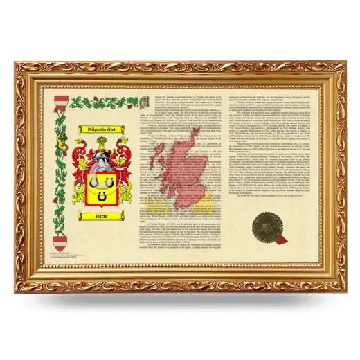 Furia Armorial Landscape Framed - Gold