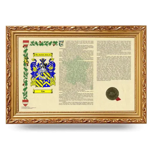 Fyo Armorial Landscape Framed - Gold