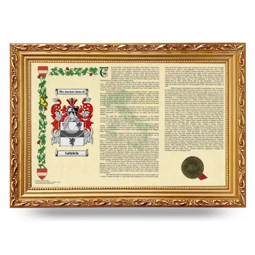 Gabriela Armorial Landscape Framed - Gold