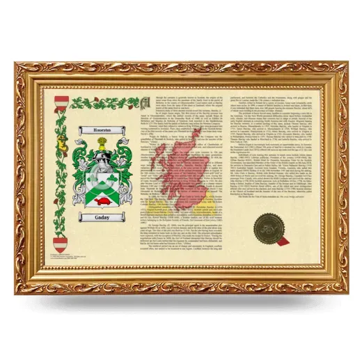 Gaday Armorial Landscape Framed - Gold