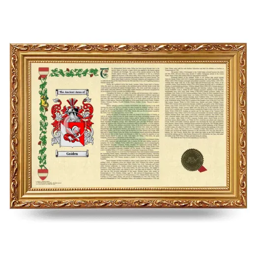 Gaiden Armorial Landscape Framed - Gold