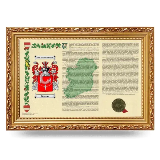 Galavan Armorial Landscape Framed - Gold