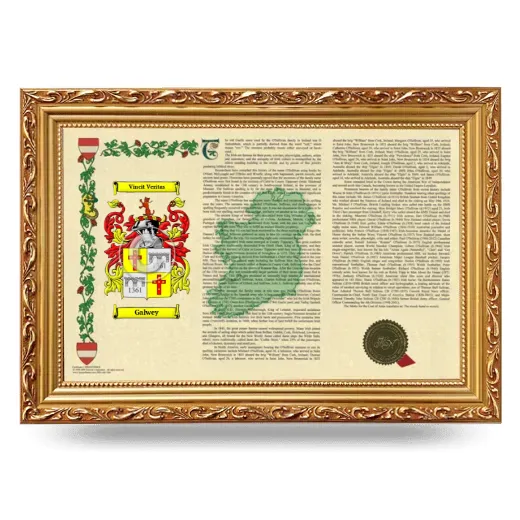Galwey Armorial Landscape Framed - Gold