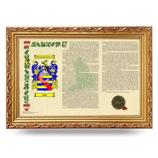 Gant Armorial Landscape Framed - Gold