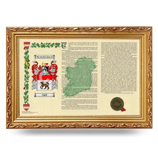 Gard Armorial Landscape Framed - Gold